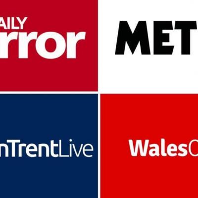 Logos of UK news outlets Daily Mirror, Metro, StokeonTrentLive and WalesOnline in a four-panel grid