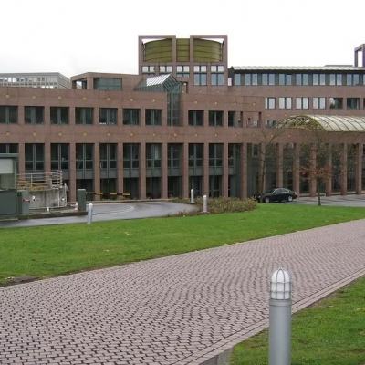 Sign outside the European Court of Justice building reading “CVRIA” and “Cour de Justice des Communautés Européennes” in Luxembourg