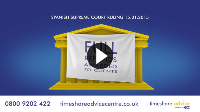 TIMESHARE ADVICE - FULL REFUNDS AWARDED TO SPANISH TIMESHARE OWNERS